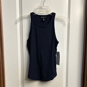 Athleta Women's Navy Blue Signature Ribbed Tank Top